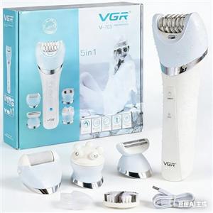 Aofesel Epilatore Elettrico Wireless 5 in 1 per Donna, per Gambe e Corpo, Bagnato e Secco, con Rasoio, Esfoliante, Pulizia e Massaggi