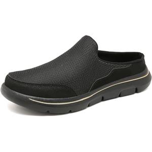 SMajong Zoccoli e Sabot Uomo Donna Comode Traspiranti Pantofole da Casa Leggero Antiscivolo Scarpe da Spiaggia Ciabatte all'aperto Tutto Nero Taglia:37 EU