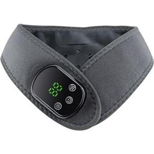 HEEZOU Cuscinetto riscaldante senza fili per spalla con massaggio Vibrazioni di calore regolabili Ricaricabile 1800mAh Batteria ricaricabile Massaggiatori cervicali