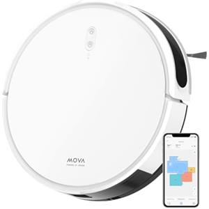 Mova M1 Robot aspirapolvere e lavapavimenti, potente aspirazione di 4.500 Pa, design compatto, mappatura Solid-Fixed (SoF), aspira e lava i pavimenti 2-in-1