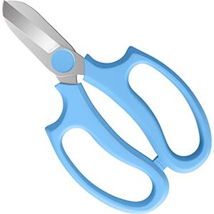 Housolution Cesoie, Cesoie Potatura da Giardino con Lame in Acciaio, Manico Ergonomico, Forbici per Giardinaggio, Accesori per Giardino Forbici Professionali per Potatura Fiori - Blu Chiaro