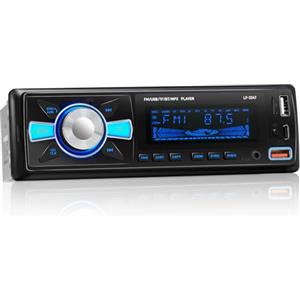 Haslaky Autoradio RDS Bluetooth con porta di ricarica Type-C, autoradio 1 Din da 4x65W con supporto vivavoce/2 USB/AUX/SD/TFEQ/DSP/lettore MP3, radio FM/AM Bluetooth 5.0