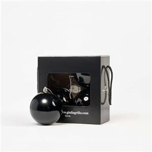 Giulia Grillo Sfera Natalizia Lucida Shiny Black (4, ⌀10cm)
