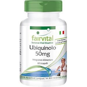fairvital Capsule di Ubiquinolo 50 mg, 60 LiCaps®, Kaneka QH, coenzima Q10 attivo