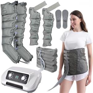 Generic Pressoterapia Per Casa Linfodrenante Linfodrenaggio Con 6 Airbag, Massaggiatore Elettrico a Compressione D'Aria Gambe E Addome E Braccio Piedi, Macchinario Pressoterapia Professionale Presso Terapia