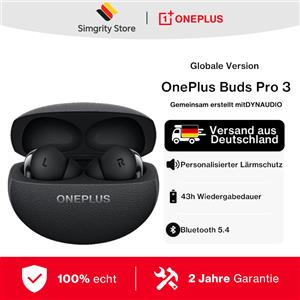 OnePlus Buds Pro 3 - Auricolari True-Wireless con Cancellazione Attiva del Rumore fino a 50 dB e Durata Batteria di 43 Ore