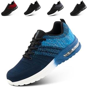 Hitmars Scarpe Sportive Uomo Scarpe Ginnastica Running da Corsa Donna Sneaker Sportive Camminata Jogging Traspiranti Sport Outdoor Fitness Gym Blu EU 38