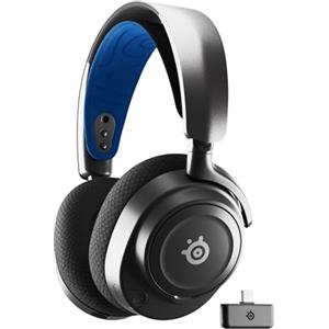 SteelSeries Arctis Nova 7P Cuffia da gaming multipiattaforma wireless - Driver magnetici al neodimio - 2.4GHz + Bluetooth mixabile - Batteria USB-C da 38 ore - Mic ClearCast Gen2 AI - PS5,PC,VR,Mobile