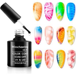 LOPHE Smalto per Unghie Gel Blooming, 8ml Spreading Gel Nail Polish Trasparente