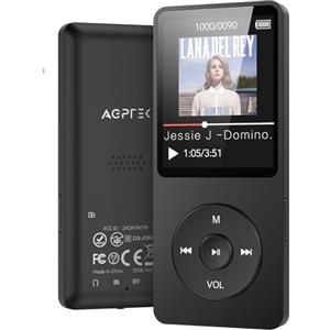AGPTEK Lettore MP3 32GB, Bluetooth 5.3, Lettore Musicale HiFi senza Perdite con Autonomia Ultra-Lunga di 70 Ore, Portatile con Altoparlante Integrato, Radio FM e Registratore