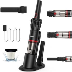 Akitas Aspirabriciole Senza Fili H2 - 0,5 kg Ultra Leggero, Aspirapolvere Portatile con Autonomia fino a 26 min, Filtro HEPA & Acciaio, Accessorio 2-in-1 per Auto, Divano e Casa