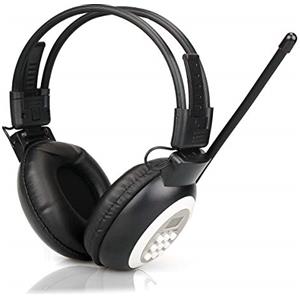 Retekess TR101 Radio Cuffia, Radio FM Pieghevole con Stereo, Ingresso AUX, Alimentazione a Batteria, per Riunioni Scolastiche (Nero)