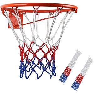 Voarge Aestm - Rete di ricambio per canestro da basket, 2 pezzi, professionale, 3 colori, per canestro