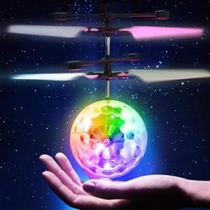 KATELUO Palla Volante RC Mini Drone, Elicottero Telecomandato con Luci LED Multicolore, Palla per Elicottero a Induzione a Infrarossi, Telecomando Flying Ball, Giocattolo Volante per Bambini Ragazzi Ragazze