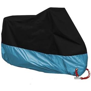 PEPKWELYCB Telo Coprimoto Resistente a Acqua Telo Coprimoto Universale Anti-UV Per Esterni Impermeabile Per Moto Scooter Bicicletta Taglia L XL 2XL 3XL 4XL Telo Copri Moto(BLUE,L-220X95X110)