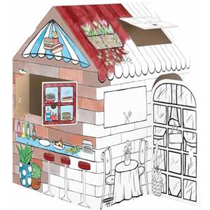 Bankers Box Casetta Dolcetti in Cartone per Bambini - Casa Giocattolo - Certificata FSC e riciclabile al 100% - per Giocare al Chiuso XXL (81.3 x 96.5 x 121.3 cm) - età 3+