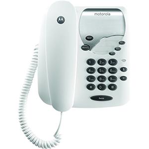 Motorola Voice Telefono fisso CT1 - 3 tasti di selezione diretta, 10 memorie, funzione muto, indicatore LED di chiamata persa, montaggio a parete, ideale per casa o ufficio