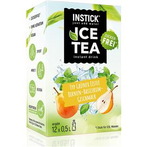 INSTICK Bevanda Istantanea Senza Zucchero al Gusto Pera e Basilico - 12 Bustine da 2,5g
