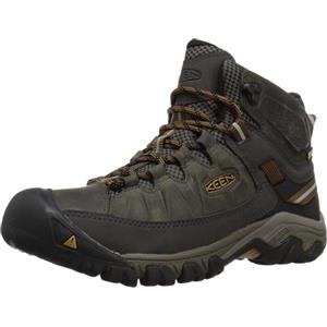 KEEN Targhee 3 Mid Waterproof, Scarpe da escursionismo, Uomo, Marrone (Black Olive/Golden Brown), 43 EU