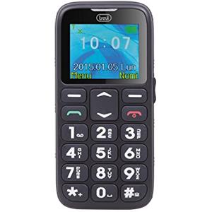 Trevi SICURO 10 Telefono Cellulare per Anziani dal Facile Utilizzo con Tasto SOS Emergenza e Grandi Tasti, Funzione Torcia e Numeri dei Familiari, Batteria Lunga Durata e Base di Ricarica Inclusa