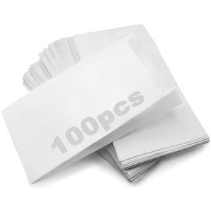 RUBY - 100 Pcs Sacchetto di Carta Kraft Bianco 9 x 15cm, Sacchetti Regalo/Sacchetti per Feste/Calendario dell'avvento/Natale/Matrimoni/Feste di Compleanno/Mercati (9 x 15cm)