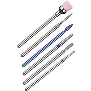 Melissa Professional Melissa Kit 6 Punte per Fresa Manicure - Accessori Professionali per Ricostruzione Unghie - Set da 6 Pezzi in Metallo - Compatibili con Tutte le Frese Elettriche