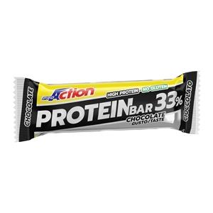ProAction Protein Bar 33% Cioccolato - Barretta Proteica da 50 g con Siero di Latte e Soia