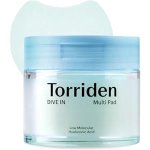 TORRIDEN Acido Ialuronico Toner Pads per il Viso (80 pads) | peeling per la riduzione dei pori | minimizzazione dei rossori | Alcool, profumo, coloranti | Vegan & Clean Beauty