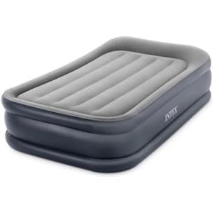 Intex 64132ND - Materasso Dura-Beam Pillow Rest Deluxe Singolo, Bicolore, con Pompa Elettrica Incorporata, 99x191x42 cm
