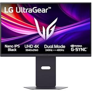 LG UltraGear 27G850A Monitor Gaming 27", UHD 4K, Nano IPS Black, 240Hz, Dual Mode, 1ms (GtG), HDR 600, G-Sync Compatible, AMD FreeSync Premium Pro, VRR, HDMI 2.1, DisplayPort 2.1, Hub USB, AUX, Nero