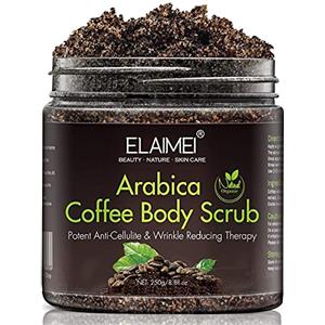 PEPHUCA Scrub al caffè naturale con scrub corpo al caffè biologico, miglior trattamento dell'acne, anticellulite e smagliature, terapia con ragno venoso per vene varicose ed eczema
