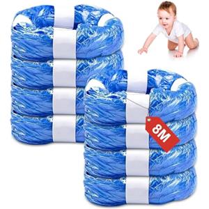 NATNAV 8 Pezzi Ricarica Mangiapannolini, 8M Sacchetti Mangiapannolini Antiodore Inodore Addensata, Ricarica Mangiapannolini Compatibile con Tommee Tippe, con Twist & Click, con LitterLocker