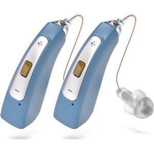 Delmicure Dispositivo sonoro elettrico ricaricabile, dispositivo sonoro, appositamente progettato per gli anziani, doppio Delmicure Dispositivi audio per adulti (2, Azzurro)