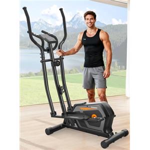 Cowmew Ellittiche Da Casa con App, 3-in-1 Ellittica Ultra Silenziosa con 16 Livelli di Resistenza,volano da 6 kg, Monitor LCD, Pedale Antiscivolo, Portabottiglie, Cyclette Ellittica Fino a 287 LBS