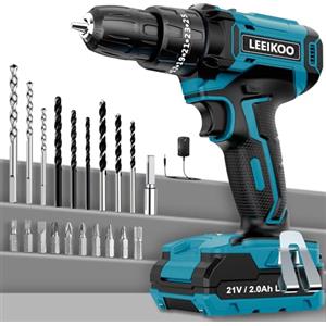 LEEIKOO Avvitatore a Batteria 21V, Trapano a Batteria 42N.m con 1 Batteria 2.0Ah