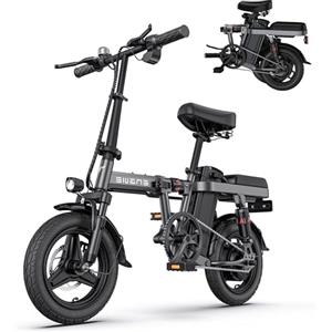 ENGWE Bicicletta elettrica Mini Adulti e Adolescenti - Ebike da città 14 con pneumatico grasso, motore da 250W, batteria da 48V 10Ah, design pieghevole leggero, assorbimento degli urti, fino a 25KM/H