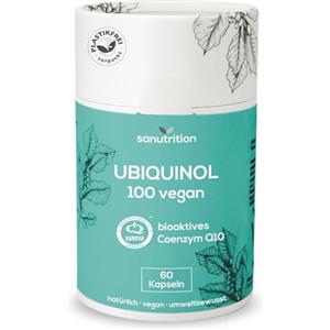 Sanutrition Kaneka Ubiquinol 100 mg | 60 capsule | Coenzima bioattivo Q10 | Vegano | In confezione di carta (1 pezzo (confezione da 60), 100 mg)