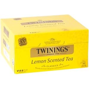 Twinings, Classic Lemon Scented Tea, Tè Classico Aromatizzato al Limone, Infusi e Tisane, 1 Confezione da 50 Filtri