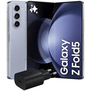 Samsung Galaxy Z Fold5 Smartphone Pieghevole, Caricatore Incluso, RAM 12GB, 256GB, Sim Free Android, Fotocamera 50MP, Display 6,2/7,6 Dynamic AMOLED 2X, Icy Blue 2023 [Versione italiana]