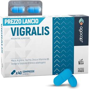 Agocap Vigralis, Vasodilatatore FORTE - Testosterone uomo con Maca, Arginina, Taurina, Zinco e vitamina B6. Vigralis Uomo Effetto immediato, Booster Stimolante Naturale per Forza