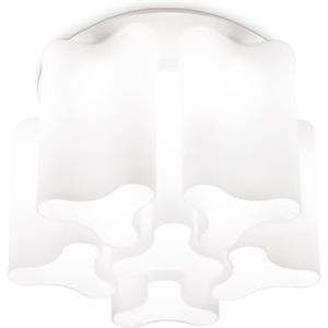 Ideal Lux COMPO PL6 Lampada Da Soffitto 6 Luci Bianco in Metallo e Vetro