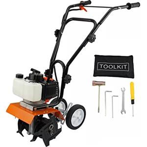 TANIASHOP Motozappa motocoltivatore zappatrice con motore a scoppio 2 tempi da 52 cc e con larghezza del raggio di lavoro di 300 mm e profondità di 150 mm zappatrice per terreno orto