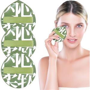 UTXN Spugna Grande per Trucco, 3 Piumini Super Morbidi per Applicare Rapidamente il Trucco in 3 Secondi, Spugne per Pittura Viso, Spugne per Fondotinta, Cipria in Polvere (Verde)