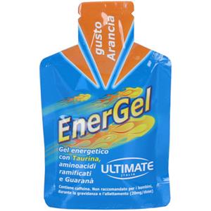 Ultimate Italia Energel Arancia - Gel Energetico 42g con BCAA, Guaranà e Taurina per Energia Rapida