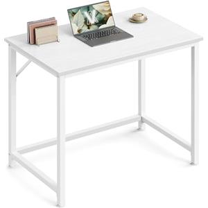 VASAGLE Scrivania per Computer, Postazione Lavoro, 50 x 80 x 76 cm, Scrivania da Ufficio, Studio Camera da Letto Soggiorno, Bianco Acero e Bianco Nuvola LWD038W44