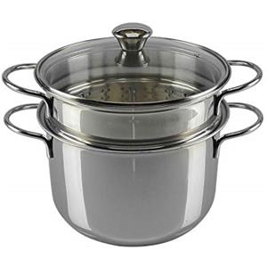 inoxriv Pentola per pates in acciaio inox Pentola Pates Verdure coperchio vetro