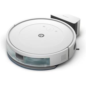iRobot Roomba Combo Essential, Robot Aspirapolvere Lavapavimenti, Potente Aspirazione e Pulizia, Sistema di Pulizia a 4 fasi, Tre Livelli di Aspirazione, Controllabile Tramite App, Bianco