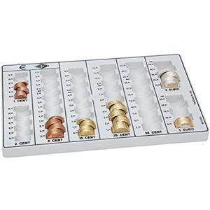 Wedo 160658037 Eco I Classificatore Contamonete, 263 x 161 x 31 mm, Grigio