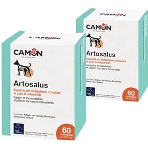 Caseeto Artosalus mangime complementare per Cani e Gatti. Offerta Multipack. Due Confezioni da 60 compresse cad.