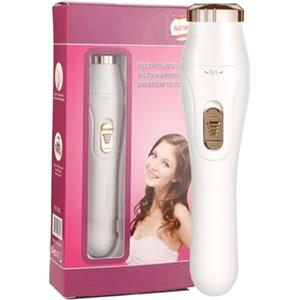 Generico Body Hair Trimmer | Rasoio Elettrico per Peli Corporei e Zone Intime,Epilatore Impermeabile Uso Bagno/Asciutto con Testine Sostituibili per Uomo Donna Zona Bikini Ascelle Braccia Viso